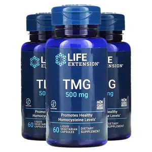 Life Extension TMG 1000 mg, Trimethylglycine Supplement, Betaine Anhydrous for High homocysteine ​​levels,Supports healthy blood pressure - 60 Liquid Capsules