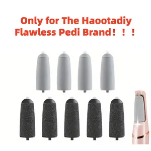 9Pcs Ultra-Coarse Quartz Sand Foot Grinder Replacement Heads fo Haootadiy Flawless Pedi (Excluding machines) Iong 2.34inch - Effective Callus Remover and Pedicure Tool Accessories - Plastic Material, Unscented - Home Improvement.