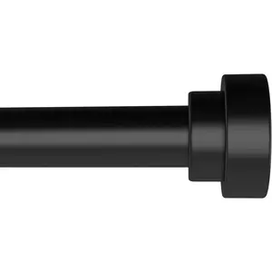 Black Rods for Windows 48 to 84 Inch, 5/8 Inch Small Rod, Rods, Finials Drapery Rods, Single Window Rod 28-88"(4-7.5ft)