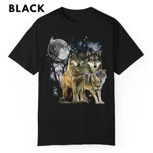 Wolf 90s Graphic Shirt, Three Wolf, 2000s Nature Shirt, Vintage Unisex Tee, Cute Wolf Gift, Howling Wolf, Menswear Womenswear Streetwear meme  shirts