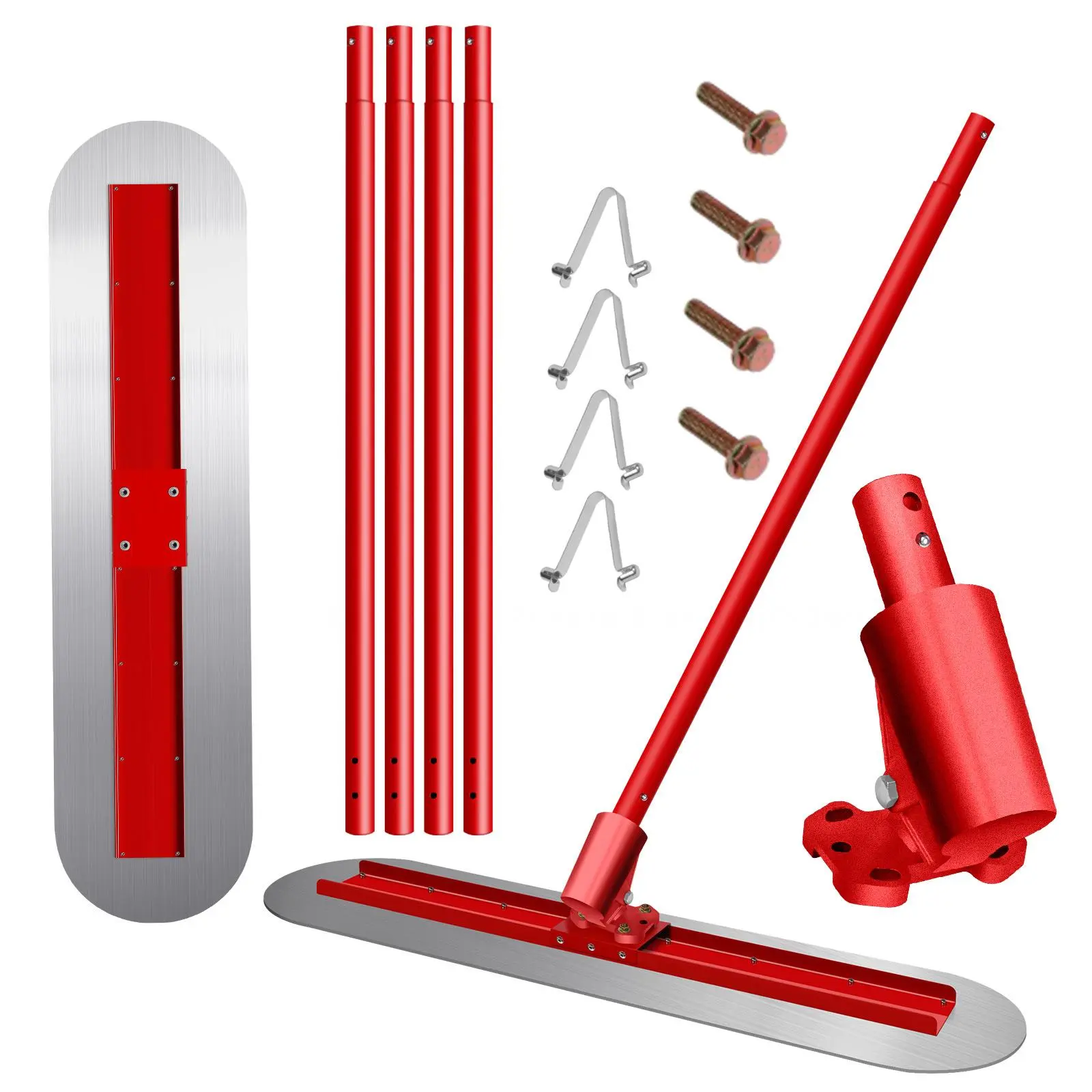 48''x12'' Adjustable Bull Float Concrete Tools | Stainless Steel Stainless Steel Concrete Bull Float | 59.4'' Handle x 4 Bull Float Concrete Tools | Concrete Bull Float Kit for Concrete Finishing tools gadgets