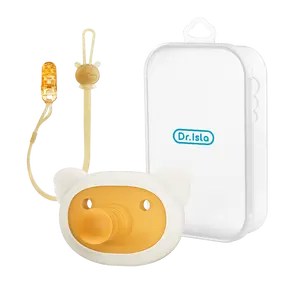 Dr.Isla PF09 Pacifier Soothie Newborn Baby Soft Silicone Nipple Anti-flatulence Teethers Nano Silver Teether for Infants