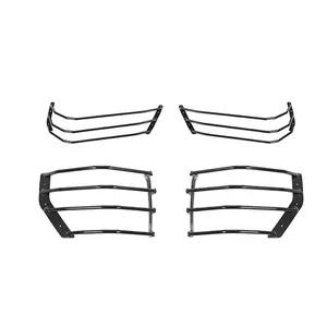 Iron Frame Headlight Guard Protector Kit (4-Piece) for 2014-2023 4Runner Front & Rear Headlights, Laser-Cut UV-Resistant Cover Trim, Scratch Guard with Easy DIY Installation