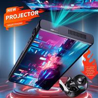 Projector Phone+3-in-1 Speaker with Earbuds Black