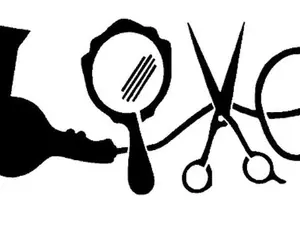 love hair stylist tools scissors mirror vinyl decal sticker 5"