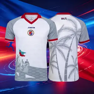 2026 Haiti National Home And Away Blue White Red Short Sleeve Soccer Jersey Fans Version