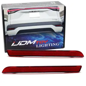 iJDMTOY Red Lens Rear Bumper Reflector Lenses For Lexus 2024-up TX350 TX500h TX550h+, For Toyota 2023-up Sequoia 2021-up Sienna