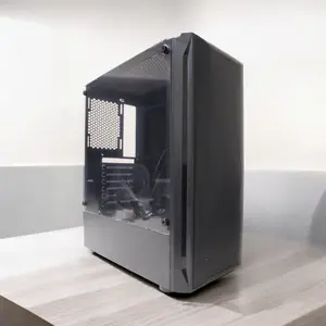 Ice Drill - ATX Mid tower PC Case tempered Glass - Black & White