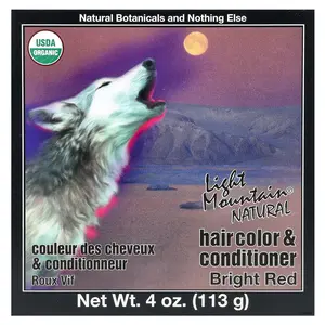 Light Mountain Natural Hair Color & Conditioner, Bright Red, 4 oz (113 g)