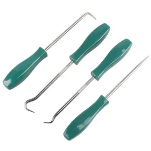 4-Piece Oil Seal & O-Ring Removal Tool Set – Automotive Seal Puller Kit with Hook Picks for Light Maintenance