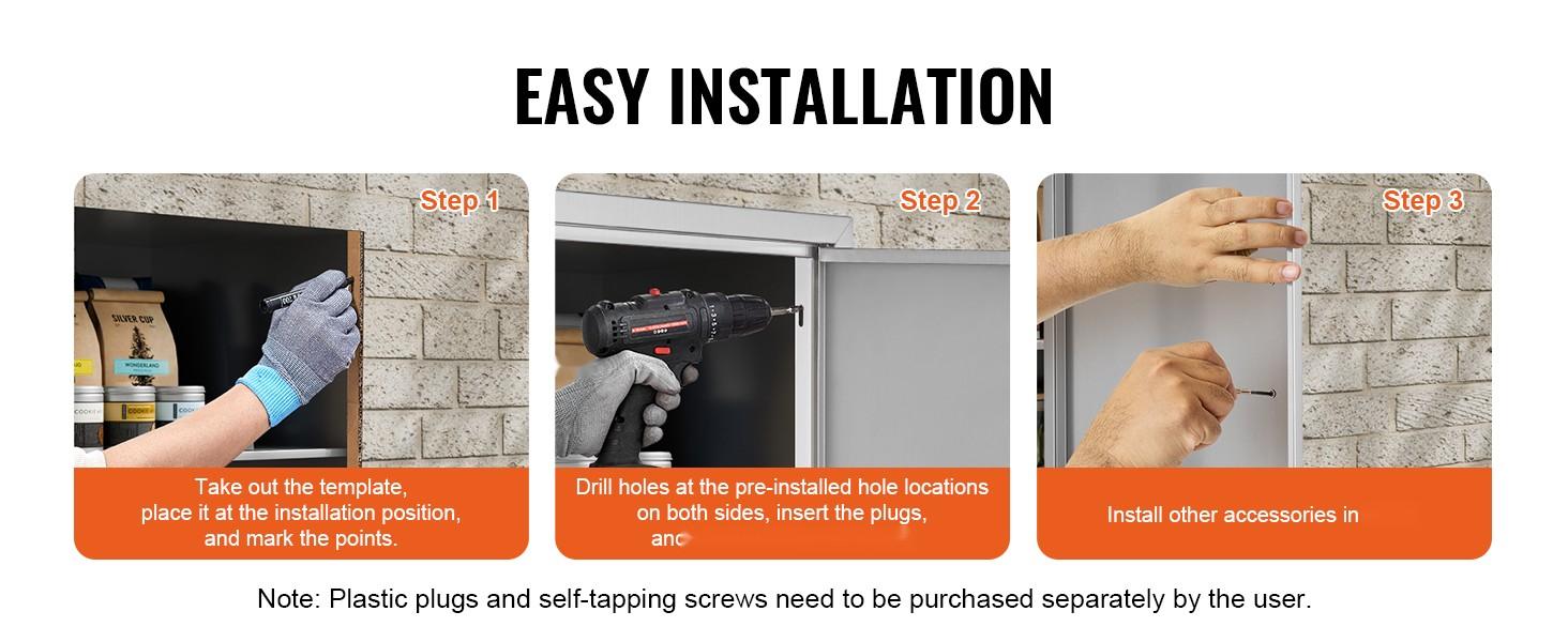 BBQ Access Door, 28W x 19H Inch, Double Outdoor Kitchen Door, Stainless Steel Flush Mount Wall Door with Handles, Suitable for BBQ Island, Grilling Station, Outdoor Cabinet and Island Enclosures, Weather Resistant