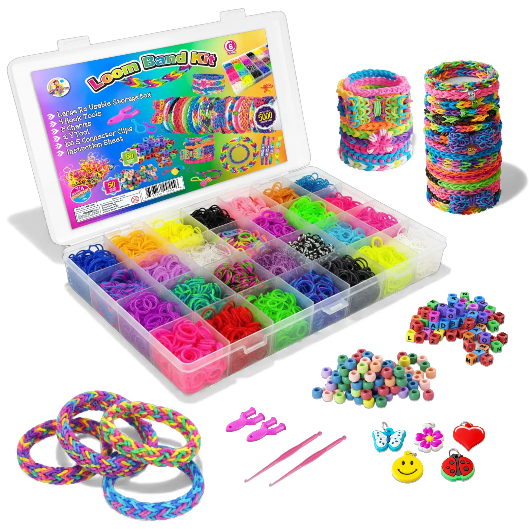 Deluxe Loom Band - Bracelet Making  Storage Case, Ages 9-13.  BEST SELLER
