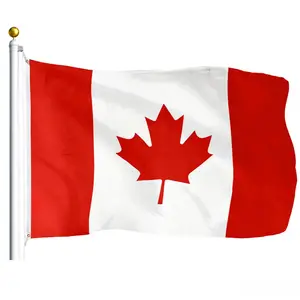 The official Canadian flag features iconic red and white stripes and a central maple leaf. It's the perfect patriotic decoration for homes, patios, and cultural events, showcasing Canadian pride and national unity year-round.