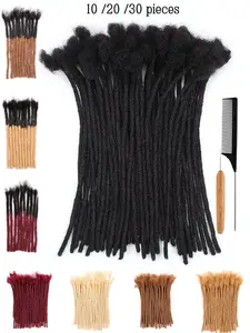 0.6cm Thickness Loc Extensions Human Hair Dreadlock Extensions Real Human Hair For Women Men Kids 100% Full Handmade Permanent Locs Extensions Can Be Dyed And Bleached