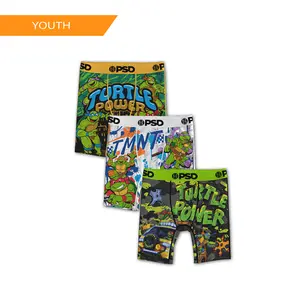 PSD Youth Boys Teenage Mutant Ninja Turtles Power Boxer Brief 3 Pack - Soft, Breathable and Stretch Comfortable Underwear