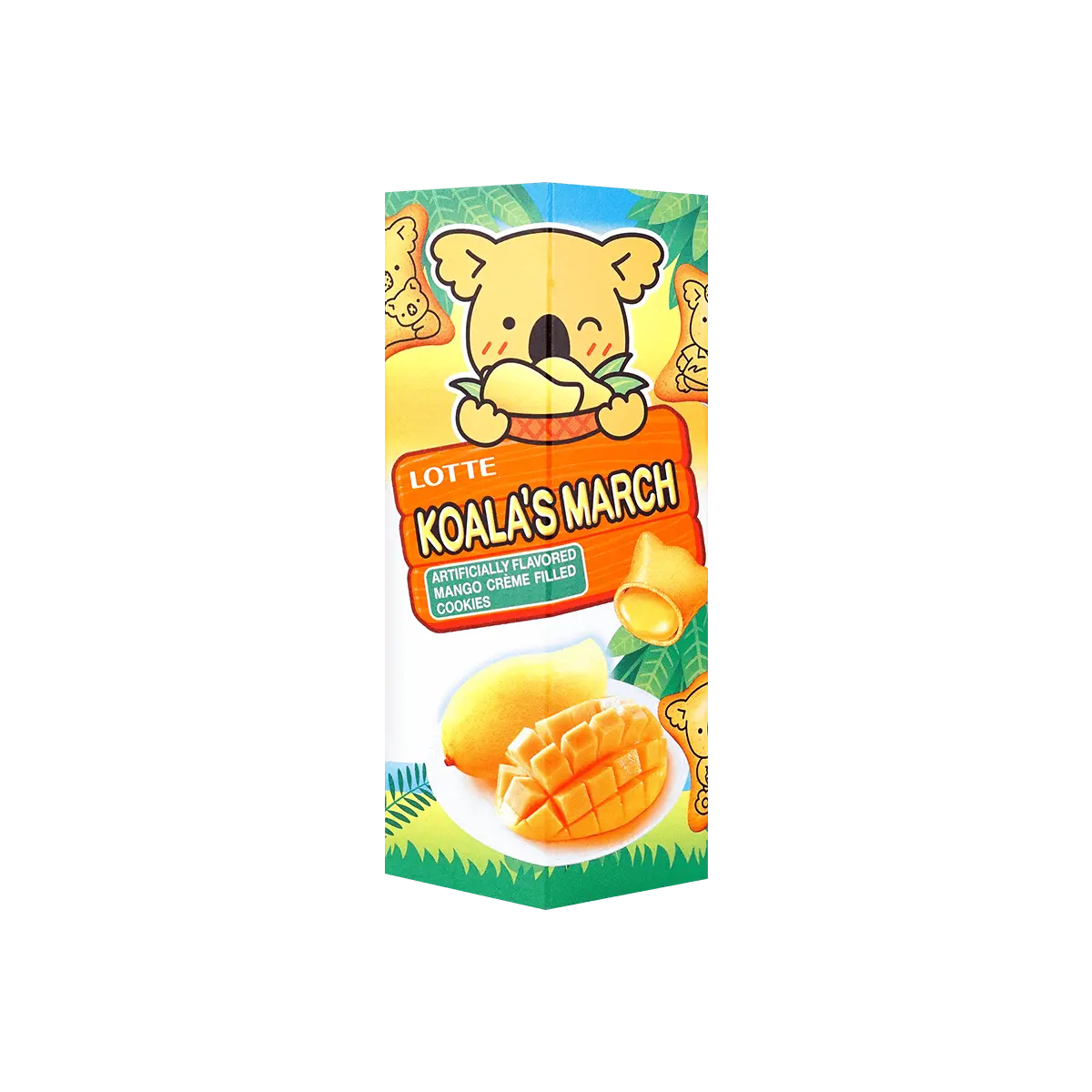 LOTTE Koala's March Mango Cream Filled Cookies 41g - Japanese Snack, Fruity Biscuit Treat
