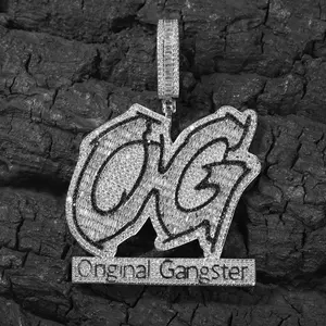 Hip Hop OG Letter Pendant HipHop Veteran Pendant Street Fashion Accessories