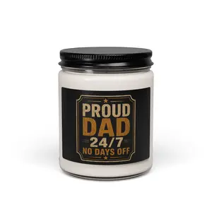 Proud Dad 24/7 No Days Off Candle | Scented Soy Candle 9oz