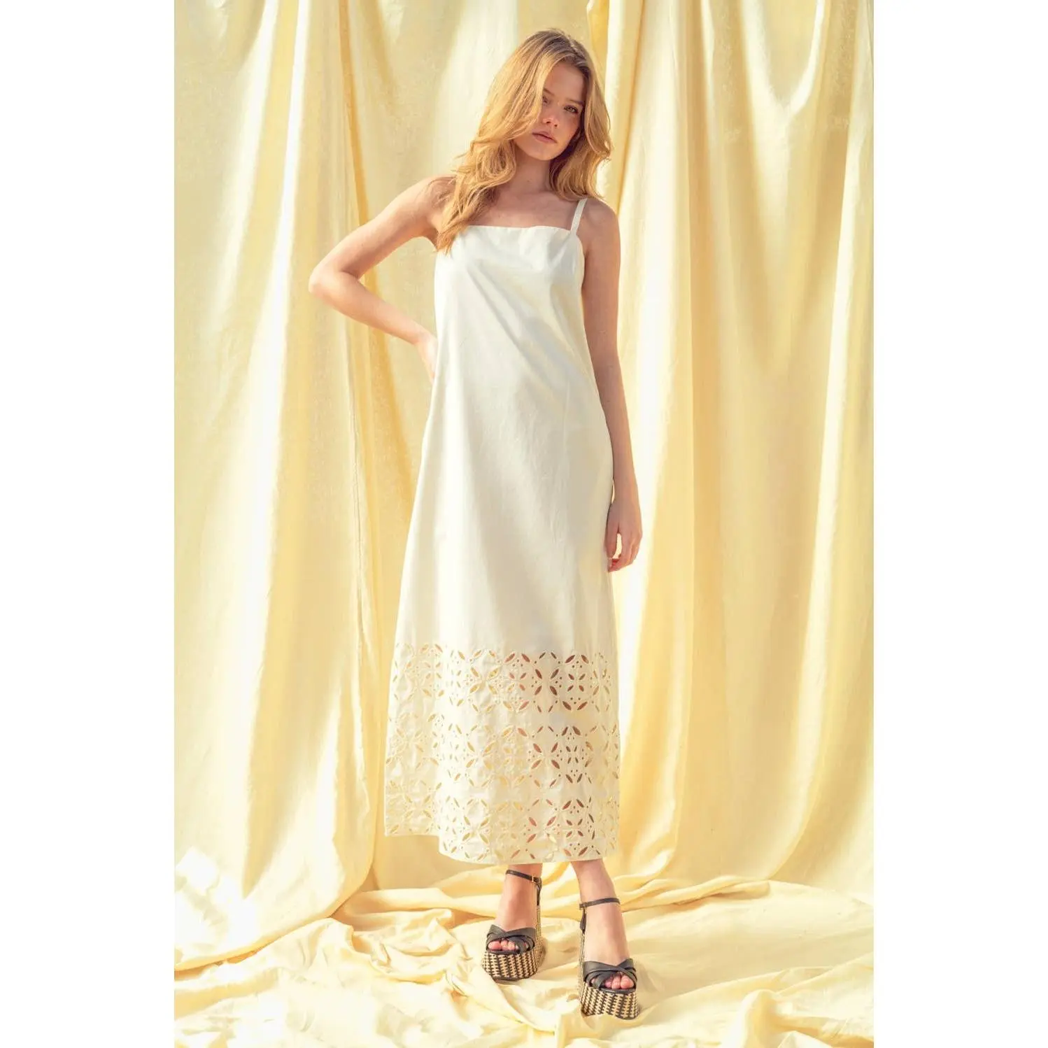Cream Cotton Maxi Dress