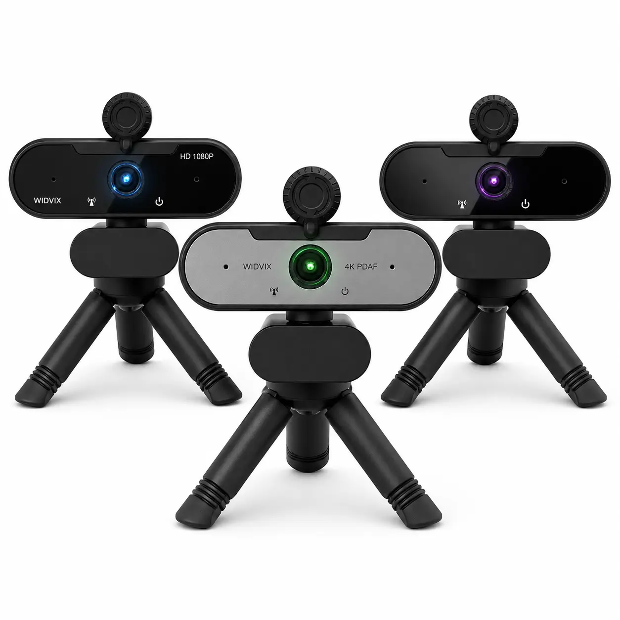 (N-A) USB Webcam for PC, 1080P/4K Camera with Built-in Microphone, Wide Angle Lens, Low-Light Adjustment, Privacy Cover, Plug & Play for Video Calls, Streaming & Office