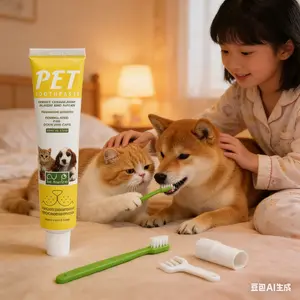 Dog toothpaste, toothbrush, non-irritating, protects teeth, scented fragrance, prevents tooth decay