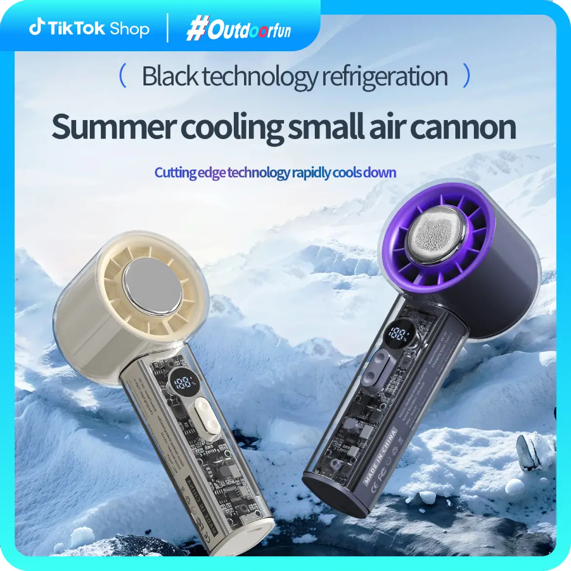 【Liwuud】 2025 Portable Handheld Fan,LED Digital Display, Long Working Time , Speed Adjustable (1-100), USB-C chargable, Cooling Tech, Strong Wind , P