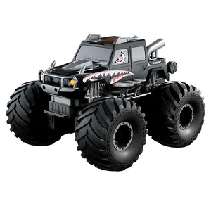 Amphibious Remote Control Car, Waterproof 360°Rotate 4WD RC Monster Trucks,2.4GHz All Terrain Off-Road Pickup Toy,RC Car Pool Toys Remote Control Boat for Gifts for Boys Kids Age 8-12+ (Black)