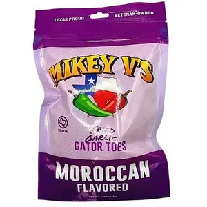 Moroccan Gator Toes Deep-Fried Garlic Snacks - Crispy, Flavorful Garlic Bites, 3.9 oz Bag, Flavor