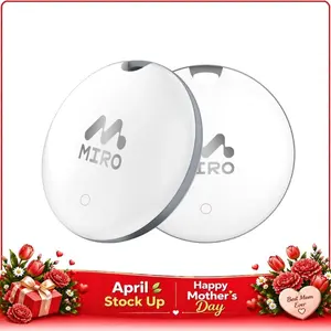 【T1R】Miro Smart Bluetooth Tracker – Compatible with Apple Find My (iOS Only), Anti-Loss for Backpack, Wallet & Suitcase, IP6 Waterproof, Perfect for Travel, Daily Use & Peace of Mind, Lightweight & Reliable, Thoughtful Gift for Family & Friends
