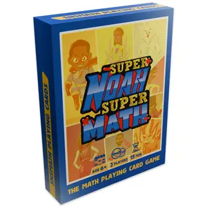 Super Noah Super Math STEM-Based Card Game for Ages 5 and Up Reinforces Addition Subtraction Skills Portable Learning 29 Cards