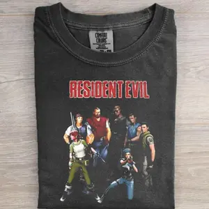 Vintage Resident Evil Shirt, Zombie Horror Survival Graphic Tee, Retro Apocalypse Game Aesthetic T-Shirt, Spooky Undead Theme Shirt