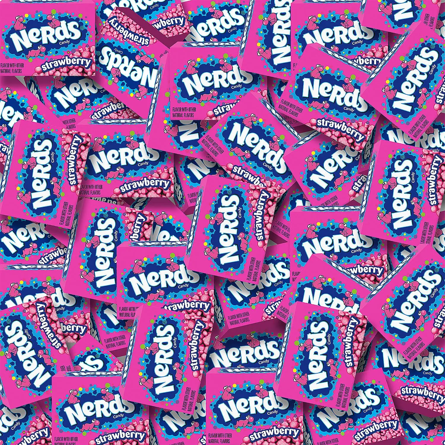 Nerds Strawberry Candy 1 LB Bulk, Sweet Strawberry Flavored Crunchy Candy, Fruity Nerds Candy Treats, Assorted Sweet & Tart Candy, Bulk Candy
