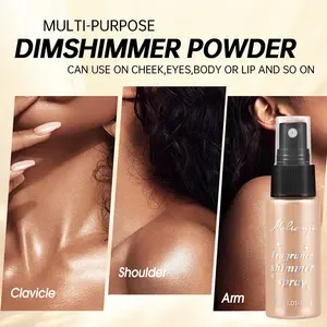 Shimmering Hair Highlight Spray, Waterproof Liquid Highlight Powder, Suitable for Hair and Body, One-Use Styling Spray, Body Glitter Spray