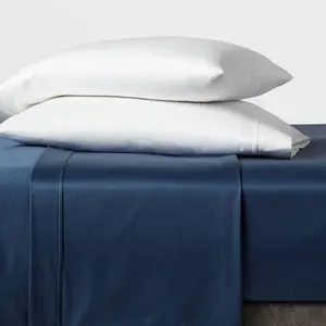 King 400 Thread Count Performance Fitted Sheet Metallic Blue - Threshold