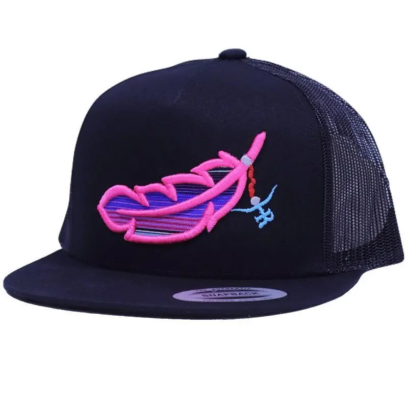 [COMBO 2 SAVE 50%] “Feathered Outlaw” -BLK Hot Pink Feather