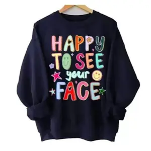 Happy To See Your Face Teacher Sweatshirt, Hand Drawn Colorful Doodle Stars Messy Teacher Sweater, Teacher Shirt, 1st Day Of School Teacher, Trendy Teacher Back To School Shirt, Gift For Teacher