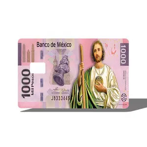 San Judas 1000 Pesos Debit Card Skin/Sticker - High Quality Vinyl for Customization and Personalization