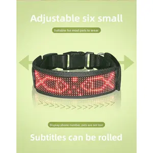 Pet Collar Phone Send Single Color Collar Leash Dog Luminous Pet LED Collar