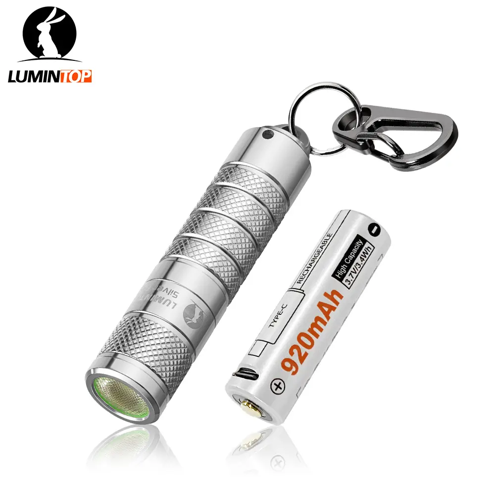 LUMINTOP Silver Fox EDC Flashlight - 760 Lumens Waterproof Torch, 5 Modes, Magnetic Tailcap, USB-C Rechargeable AA Battery for Camping & Hiking Portable Lighting Solutions