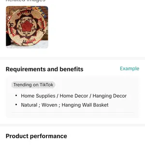 Natural Woven Hanging Wall Basket