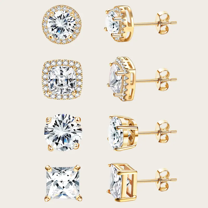 4-piece set of casual women's earrings,earring for women,accessories for women4th of july accessories,accessories adults,funky unique accessories,casual and fashionable jewelry, Mother's Day and Valentine's Day gifts, jewelry gifts for her