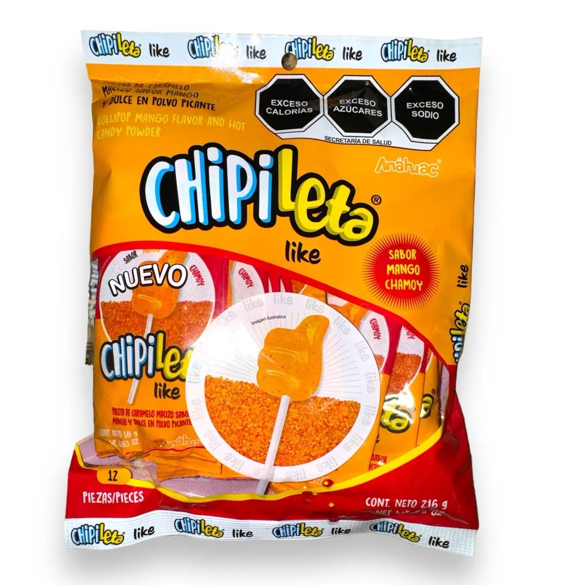 Chipileta Mango & Chamoy Flavored Lollipop with Dipping Candy Powder