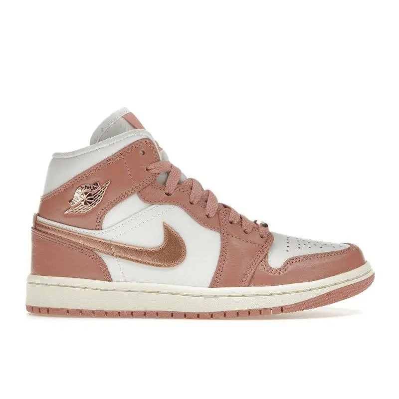 Jordan Women's 1 Mid SE Red Stardust Basketball Shoes, from StockX