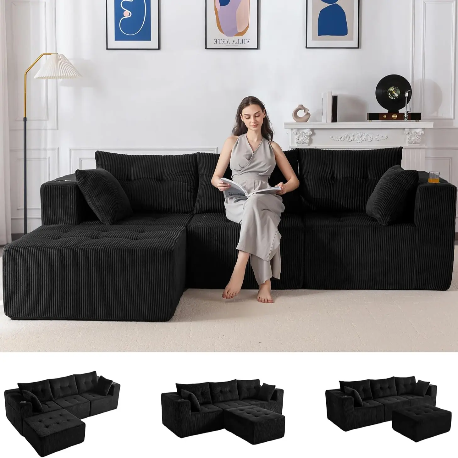 Modular Sectional-Black