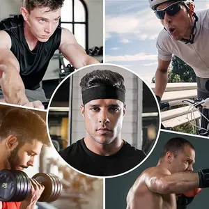 Cool Sports Sweatband for Men Women - Non-Sticky Sweat Wicking Quick Dry Anti-Slip Breathable Sweat Headband Gym Wrap Headband for Running Basketball Hiking Yoga Fitness