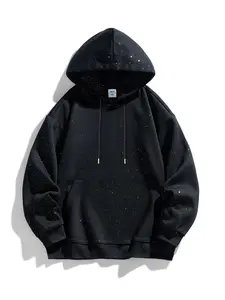 New Men's Hoodie for Fall Winter, Starry Sky Print Streetwear, Loose Fit Casual Pullover with Hood for Trendy Guys
