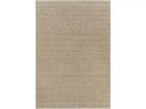 Livabliss EAG2411-67RD Machine-Woven Round Outdoor Bohemian Area Rug, 79x79 in Polypropylene, Fade-Resistant, Decorative Home Accessory, Boho Eagean Khaki Multi-Color Outdoor Leisure Item, Decorative Rugs