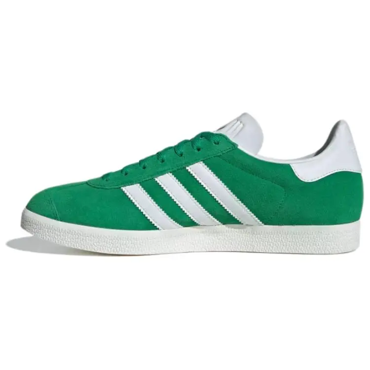 Adidas Gazelle 'Green White' Men's Classic Sneakers with Rich Green Suede Upper and Crisp White Signature Stripes and Detailing