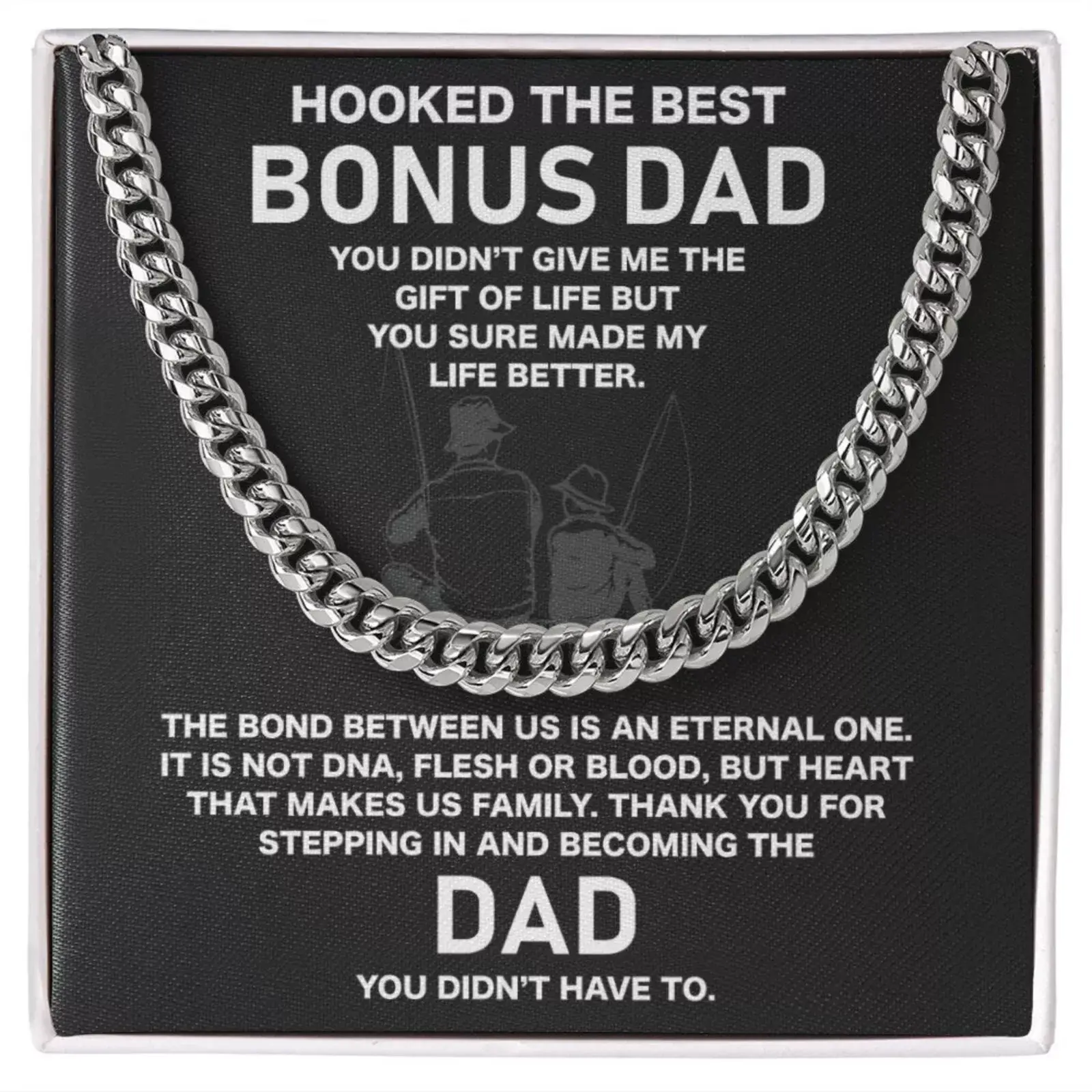 Men's Cuban Link Chain Necklace, 5mm Weighted Design in Polished Stainless Steel or 14kt Yellow Gold, Adjustable Chain for Fathers Day Gift, Birthday, Casual, Anniversary, Male Jewelry, Weighted Chain
