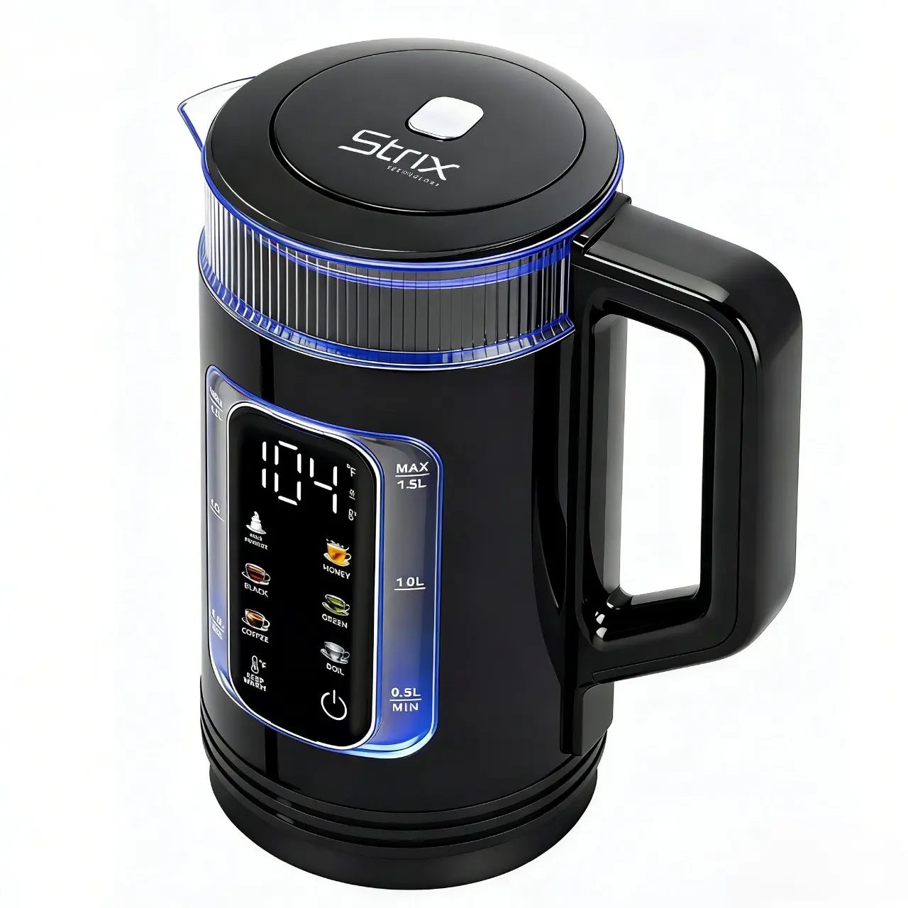 Strix Smart Electric Kettle 1.5L with 6 Presets for Perfect Temperature Fast Boiling 12H Keep Warm for Coffee Tea Milk Honey 120V